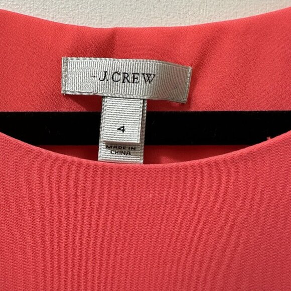 2/$30 J Crew Sleeveless Fit & Flare Dress Size 4 Coral Preppy Sundress Resort - Picture 7 of 10